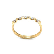 Yellow Gold and Diamond Stacking Ring- "Venetian Night"