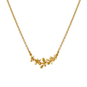 Gold Vermeil In-Line Necklace -"Sprouting Rosette"