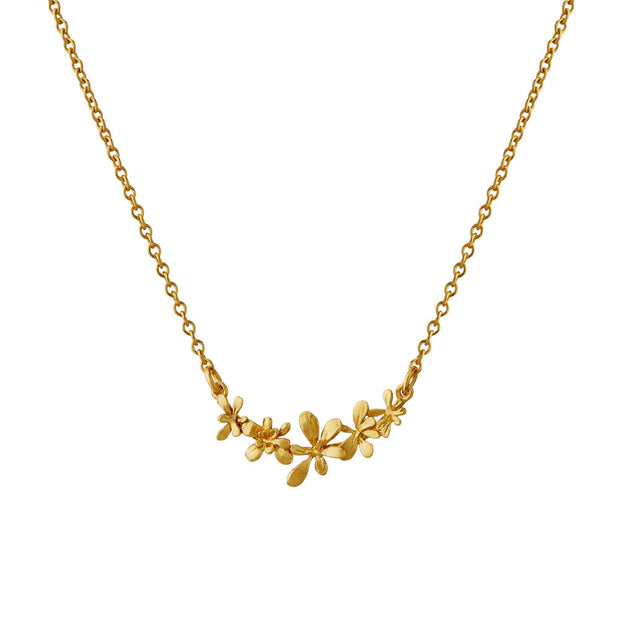 Gold Vermeil In-Line Necklace -"Sprouting Rosette"