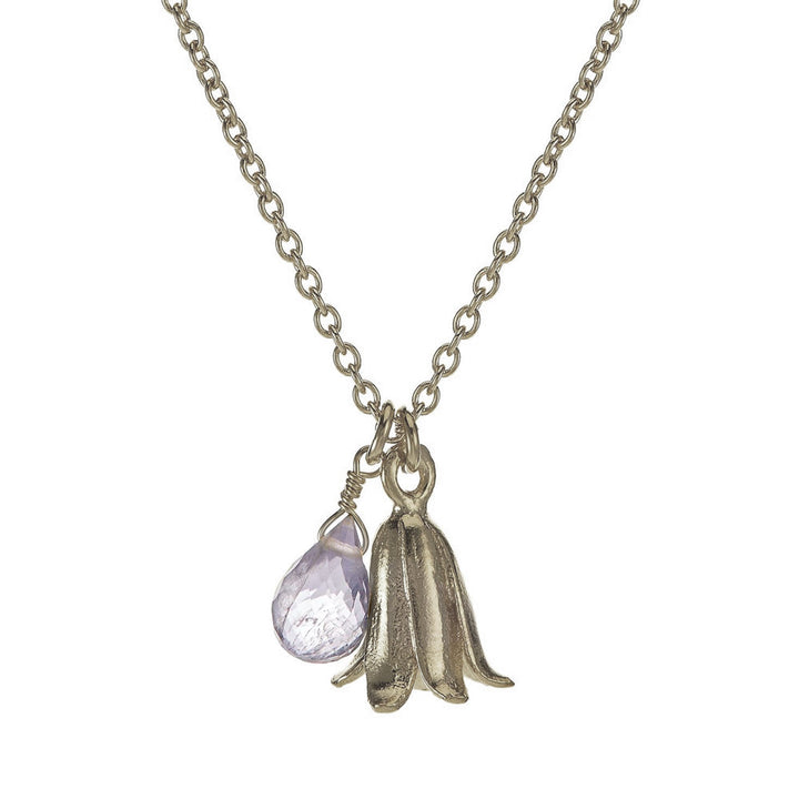 Iolite & Sterling Silver Necklace - "Little Bluebell"