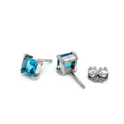 Sterling Silver & Blue Topaz Studs- "Baby Blues"