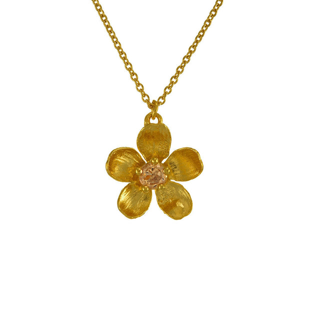 Gold Vermeil & Citrine Necklace - "Buttercup"