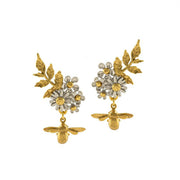 Sterling Silver & Gold Vermeil Earrings - "Posy Bloom"