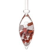 Fitness Gem-Water Vial for Decanter - red jasper, magnesite, & clear quartz