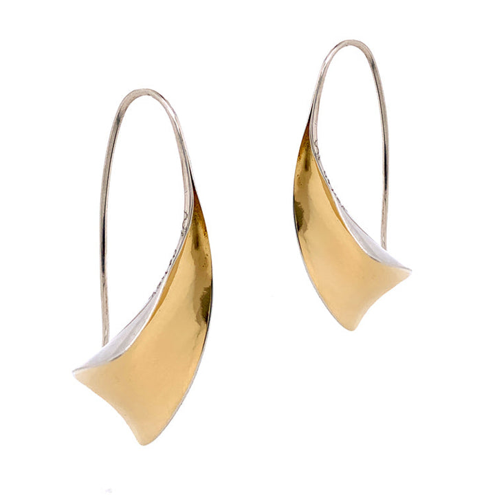 Gold & Sterling Silver Drop Earrings -"Springtime of Youth"