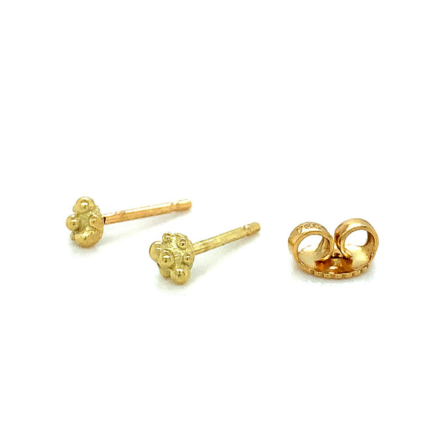 Yellow Gold 7 Dot Studs