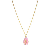 One-of-a-Kind Pink Sapphire & Yellow Gold Necklace - "Butterfly Wing"