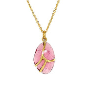 One-of-a-Kind Pink Sapphire & Yellow Gold Necklace - "Butterfly Wing"