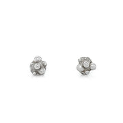 Polished Silver 7 Dot Studs