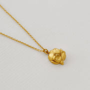 Gold Vermeil Necklace - "Artichoke with Engraved Heart"